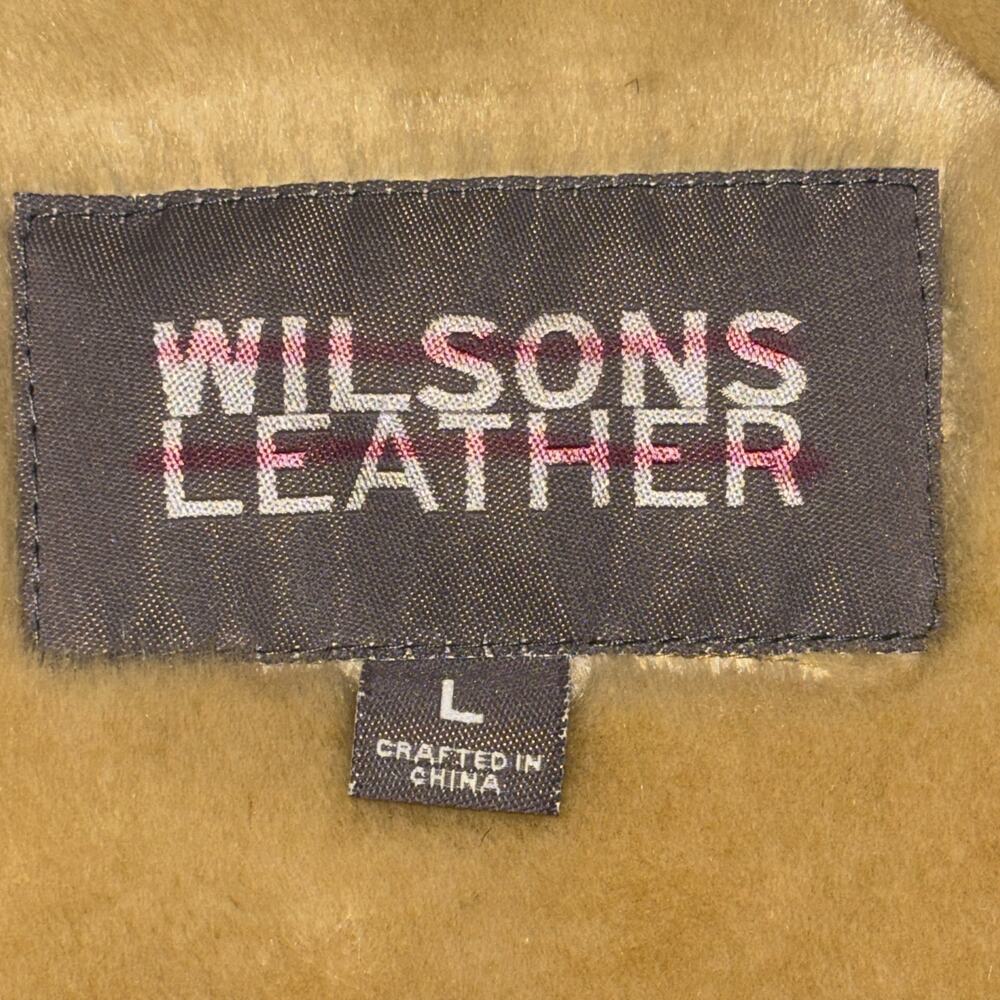 VTG Penny Lane Wilsons Suede Leather Coat Womens L Faux-Fur Trim Boho Jacket - Picture 7 of 14